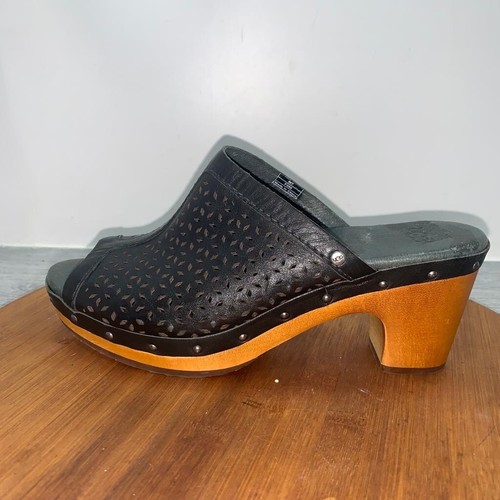 Sandali casual UGG Australia donna Ansel neri in pelle punta aperta taglia 7