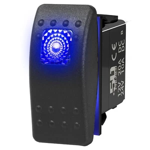 Waterproof On/Off Rocker Switch LED Light J**p Crawler 4x4 Truck Sand Rail BLUE - Picture 1 of 8