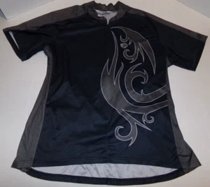 Mens L Pearl Izumi Black with Cool Gray Design 3/4 Zip Up Cycling Jersey - Picture 1 of 10