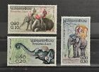 Laos 1958 Asian Elephant 3 Value MNH 2FM774