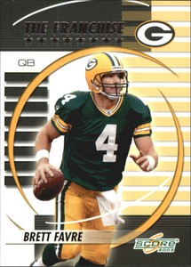 2003 Score The Franchise Green Bay Packers Football Card #TF12 Brett Favre