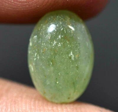 Rarest Semi Precious 5.40 Ct Natural Green Aventurine Cabochon Quartz Gemstone - Image 1 of 4