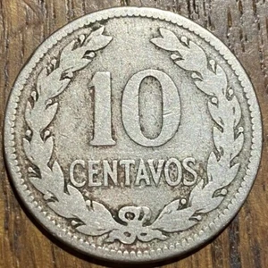 EL SALVADOR 10 CENTAVOS PIECE 1921 (966) SOUGHT - Picture 1 of 2