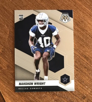 Nahshon Wright 2021 Panini Mosaic Base Rookie #349 Beavers Cowboys Vikings RC - Image 1 of 2
