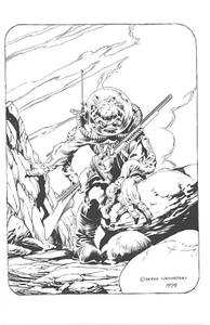 MONSTERS Art Print - THE ALIEN Berni Wrightson art 1974 Phil Seuling - Picture 1 of 1