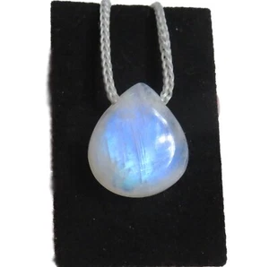 Mondstein blau Cabochon Anhänger quer gebohrt Nr. 3938 - Bild 1 von 1