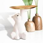 Polar Bear Statue Storage Box Jewelry Trinket Tray Desk Dish Animal Figurine