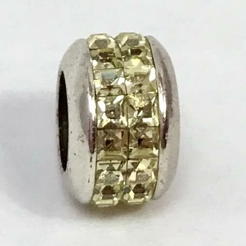 Abalorio Brighton Spectrum, cristales amarillos, J9399J, acabado plateado, nuevo  Foto 1 de 1