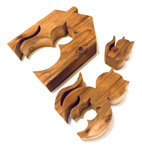 Nesting Cats Puzzle 7" Wood House Kitten Handmade Kids Toys Blocks Learn Educate - Picture 1 of 6