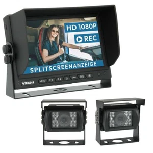7“ LKW-Set HD-Auflösung Rückfahrsystem 2 Kameras 120° 12-24V IP67 Nachtsicht - Bild 1 von 8