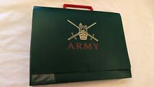 BRITISH ARMY "BE THE BEST" Green A4 Plastic document folder 1980's