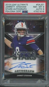 Leaf Ultimate 2019 #sajs1 Jarrett Stidham Stars autógrafo PSA 9 17/20 - Imagen 1 de 2