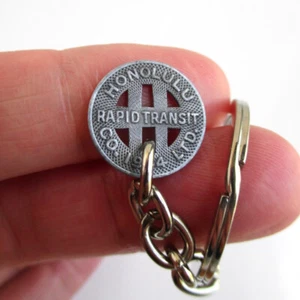 Llavero ficha de tránsito Honolulu 1924 - Llavero/llavero moneda vintage reutilizado - Imagen 1 de 4