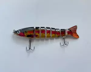 Multi Jointed Bait 8-Segment Fishing Lures 5" Swimbait Wobbler Fish Nose Tie C7 - Picture 1 of 4