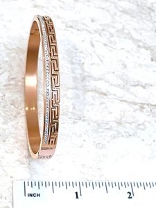 14k Rose Gold Greek Gifts Greek Jewelry Gold Eternity bracelet Infinity Jewelry - Picture 1 of 13