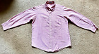 Vintage 1980s Polo Style Maroon Striped Shirt 16.5 32/33 Button Down Made in USA