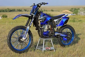 2006 2007 2008 2009 YZ250F YZ450F Graphics decal sticker kit #4444 Blue Tribal - Picture 1 of 3