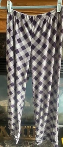 Secret Treasures Pajama Pants Womens Medium (8-10) Purple Gray Fleece Sleepwear - Picture 1 of 7