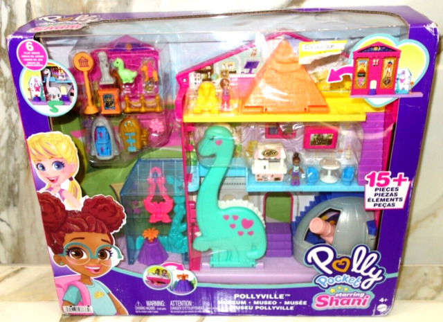 Polly Pocket Pollyville Aquarium Starring Shani Playset with 2 Dolls