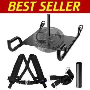 Heavy-Duty Pull Sled with Comfort Vest - Perfect for Indoor & Outdoor Workouts - Picture 1 of 9
