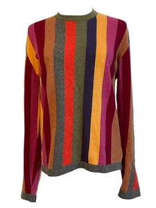 Clements Ribeiro 100 % Cashmere Sweater Womens Size Medium Hysteric Mod Stripes - Picture 1 of 10