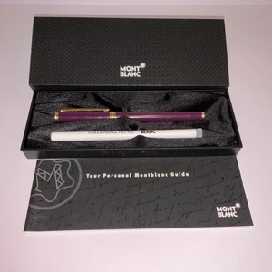 Vtg Montblanc Generation Purple Gold Trim Rollerball Pen 1990 W/Box Needs Refill - Picture 1 of 9