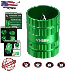 Leichtes grünes Rohrentgratwerkzeug, Aluminium, 1/4" bis 1-5/8" Schläuche - Bild 1 von 7