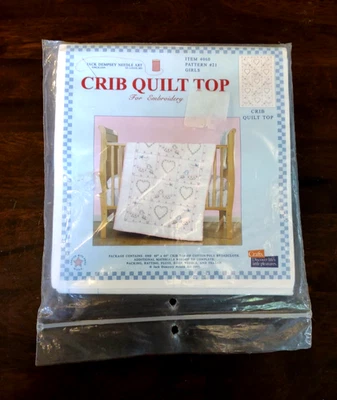 Jack Dempsey 冲压婴儿床被子上衣刺绣女孩图案 #21 项目 4060 — 第 1/4 张图片