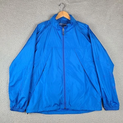 SCOTTeVEST TEC PACK Windbreaker Hooded Multi 8 Pocket Jacket Mens L Blue - Image 1 of 4