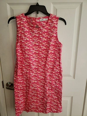 Vineyard Vines Dress Youth Girls XL 16 Sundress Pink Whale Lined Cotton - Image 1 of 3
