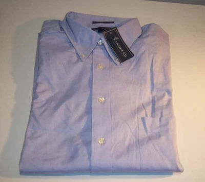 Lands' End Mens 16.5/33 Blue Long Sleeve 100% Cotton Pinpoint Oxford No Iron NWT - Image 1 of 4
