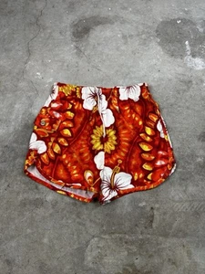 VTG 60s 70s Novelty Print Hawaiian Surf Trunks Shorts Mens Towncraft Size 30 M - Picture 1 of 7