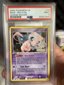 Pokemon 2006 Mew EX 10/92 Legend Maker Reverse Holo Foil Psa 9 - Foto 1 di 2