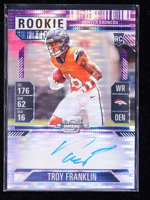Troy Franklin 2024 Panini Contenders Optic Rookie Ticket RC RPS Auto /27[cikeF47 - Image 1 of 2