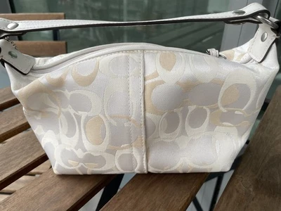 Coach Y2K Optic C Mini Soho Baguette Shoulder Bag Off-White Dual-Tone Jacquard - Image 1 of 4