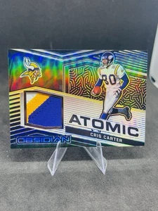 2021 Chris Carter Panini Obsidian Atomic Material Patch /25 Cris Carter #am-cc - Picture 1 of 2