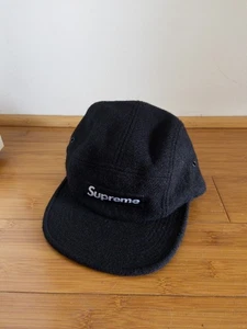 Supreme Featherweight Wool Camp Cap Black Used EEUC - Picture 1 of 8