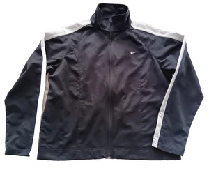 Nike Jacke Damen Gr. L (12-14) schwarz/weiß leicht durchgehender Reißverschluss Taschen - Bild 1 von 7