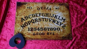 Wooden Ouija Board Magic Old London River Thames & Planchette Seance - Picture 1 of 1