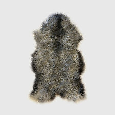 Natural, Curly, Long Wool Gotland Sheepskin Throw Blanket Rug