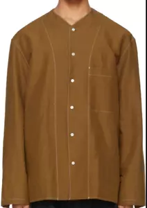 LEMAIRE SHIRT MIT V-AUSSCHNITT - TABAK - 52 - BRANDNEU MIT ETIKETT - Bild 1 von 4