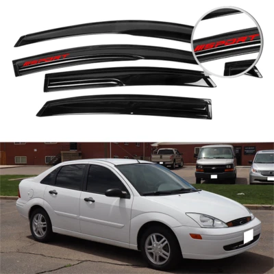 Apto para 00-07 Ford Focus Sedán Ventana Visera Protector Pantalla Humo Taza Estilo con Deporte Foto 1 de 4