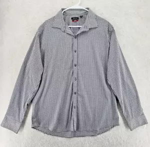 Van Heusen Men's Button Front Shirt Gingham Long Sleeve Slim Fit XL - Picture 1 of 9