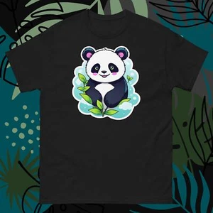 Kawaii Cute Panda Bear Unisex Tshirt v8 - Picture 1 of 17