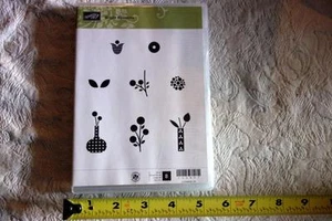 ¡ESTAMPIN' UP! "Bright Blossoms"" Juego de 8 sellos de goma de montaje transparente NUEVO - Imagen 1 de 5