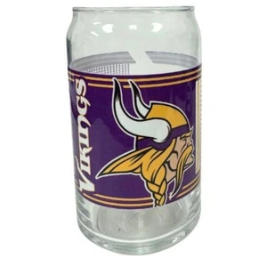 NFL Minnesota Vikings 16 ounce Beer Can Shaped Glass - Picture 1 of 1