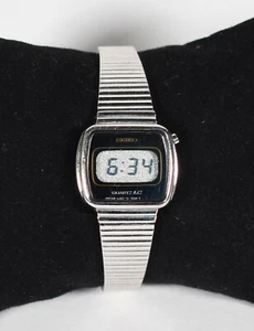 Seiko Orologio Analogico Donna Digitale LCD Tono Argento 23mm L012-5019 #C064 - Foto 1 di 17