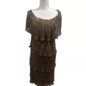 Entro Animal Print Lagenlook Kleid Kurzarm Größe 4 - Bild 1 von 6