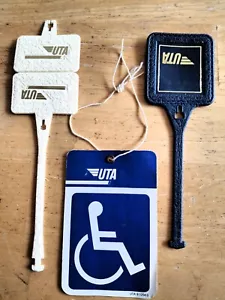UTA 2 Baggage Tags Plastic and 1 Handicap Tag - Picture 1 of 2