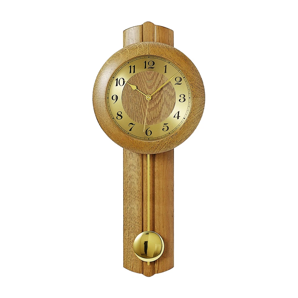 AMS 5165/4 Funk-Pendeluhr, Massivholz, Eiche, rustikal  - Bild 1 von 1